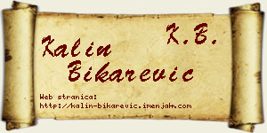 Kalin Bikarević vizit kartica